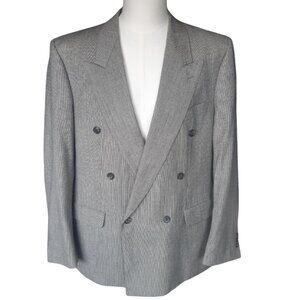 Jimmy's Gentiluomo Black & White Houndstooth Double Breasted Men's Jacket